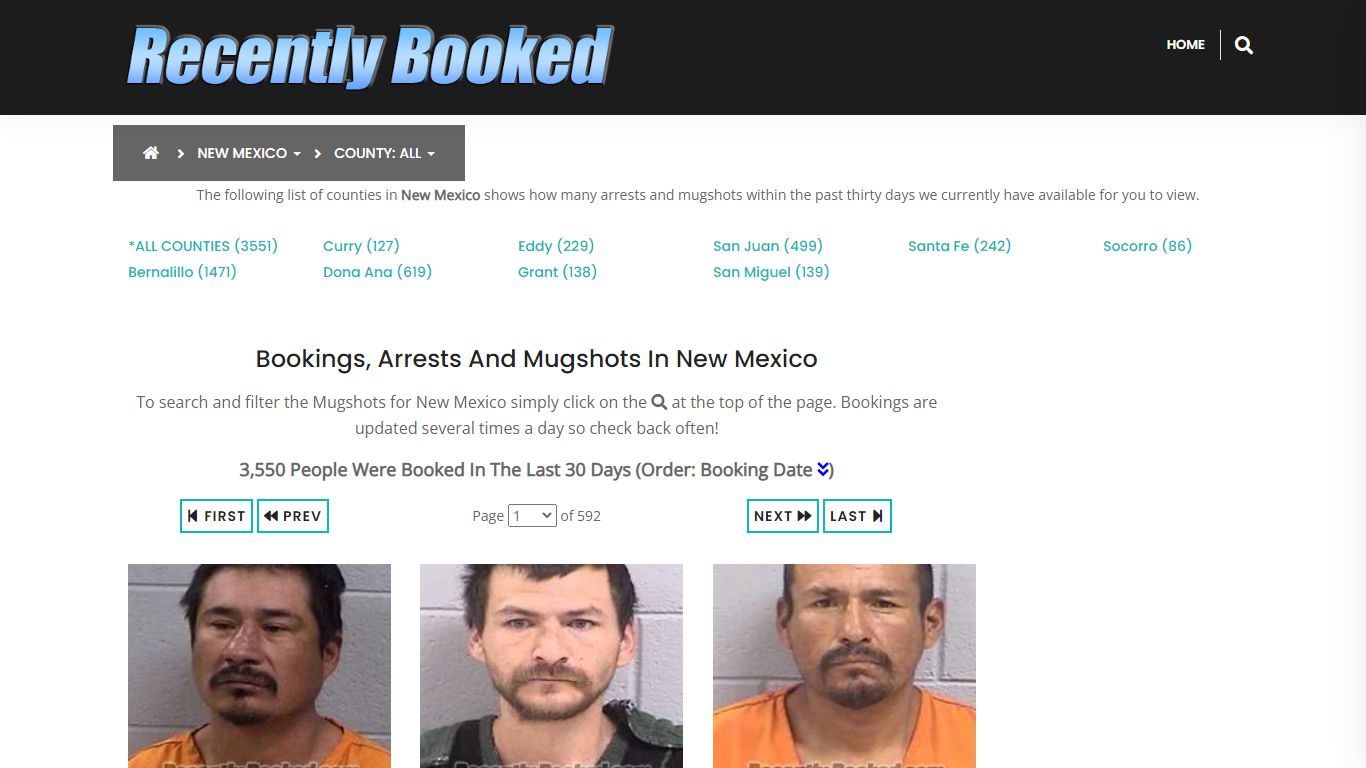 Recent bookings, Arrests, Mugshots in New Mexico - Recently Booked